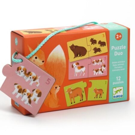 Dėlionė gyvūnų kūdikiai